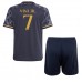 Tanie Strój piłkarski Real Madrid Vinicius Junior #7 Koszulka Wyjazdowej dla dziecięce 2023-24 Krótkie Rękawy (+ szorty)
